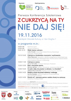 Bezpłatna konferencja szkoleniowa ‘Z cukrzycą na Ty, nie daj się!’ gminy Białołęka dla wszystkich